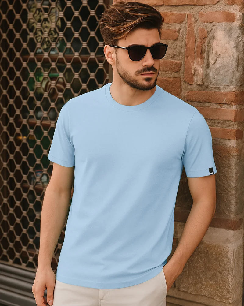 بيواكوف Men's Sky Blue T-shirt
